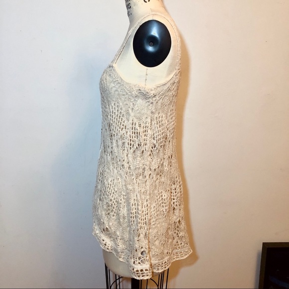 NWT Free People Beaded Boho Crochet Top - Picture 3 of 6